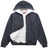 Coney Island Girls Hoodie - Cozy Soft Fleece Sherpa Lined Hoodie Zip Up Sweatshirt for Girls - Size Up for Better Fit, Size 7-8, Charcoal/Ecru view 3