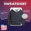 Coney Island Girls Hoodie - Cozy Soft Fleece Sherpa Lined Hoodie Zip Up Sweatshirt for Girls - Size Up for Better Fit, Size 7-8, Charcoal/Ecru view 4