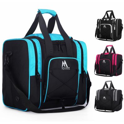 Hsmihair Bowling Ball Bag for Single Ball, Bowling Tote with Padded Holder,Fits Shoes up to Mens Size 14, Carry Bag for Bowling Accessories