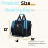 Hsmihair Bowling Ball Bag for Single Ball, Bowling Tote with Padded Holder,Fits Shoes up to Mens Size 14, Carry Bag for Bowling Accessories view 4