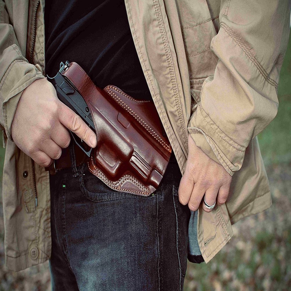 Falco Cross Draw Leather Holster for CZ 75, 75B, 85, 85B