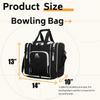 Hsmihair Bowling Ball Bag for Single Ball, Bowling Tote with Padded Holder,Fits Shoes up to Mens Size 14, Carry Bag for Bowling Accessories view 4
