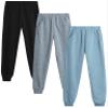Coney Island Girls Sweatpants - 3 Pack Soft Fleece Active Performance Joggers for Girls - Kids Athletic Pants with Pockets, Size 5-6, Black/Heather Grey/Dusty Light Blue view 1