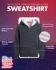 Coney Island Girls Hoodie - Cozy Soft Fleece Sherpa Lined Hoodie Zip Up Sweatshirt for Girls - Size Up for Better Fit, Size 6-7, Charcoal/Ecru view 4