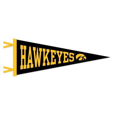 Iowa Hawkeyes Wool Felt Pennant - 9" x 24"