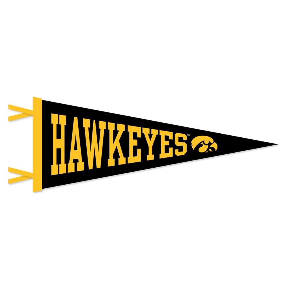 Iowa Hawkeyes Wool Felt Pennant - 9" x 24"
