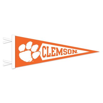 Clemson Tigers Wool Felt Pennant - 9" x 24"