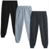 Coney Island Girls Sweatpants  3 Pack Active Fleece Jogger Pants with Pockets  Performance Sweatpants for Girls (5-16), Size 6X, Black/Charcoal/Heather Grey