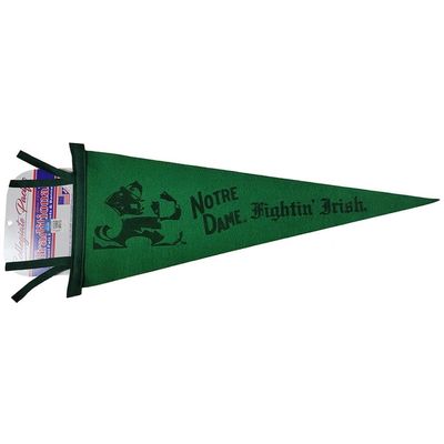 Notre Dame Fighting Irish Wool Felt Pennant - 9" x 24" - Green