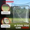 Velocity Official Size 6x6x7' Backyard Lacrosse Practice and Training Goal, Includes 4MM Lacrosse Net, for Youth, Kids, and Adults  Black Frame, White Net view 4