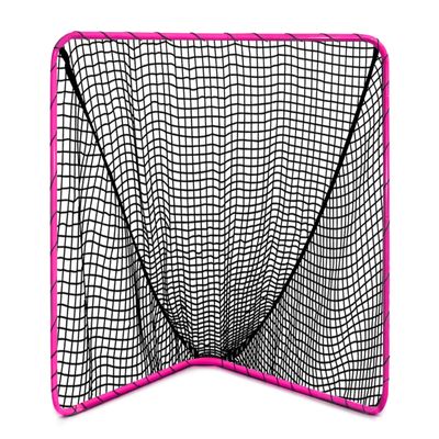 Velocity Official Size 6x6x7' Backyard Lacrosse Practice and Training Goal, Includes 4MM Lacrosse Net, for Youth, Kids, and Adults Pink Frame, Black Net