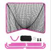 Velocity Official Size 6x6x7' Backyard Lacrosse Practice and Training Goal, Includes 4MM Lacrosse Net, for Youth, Kids, and Adults Pink Frame, Black Net view 3