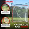Velocity Official Size 6x6x7' Backyard Lacrosse Practice and Training Goal, Includes 4MM Lacrosse Net, for Youth, Kids, and Adults Pink Frame, Black Net view 4