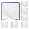 Velocity Official Size 6x6x7' Backyard Lacrosse Practice and Training Goal, Includes 4MM Lacrosse Net, for Youth, Kids, and Adults  Royal Blue Frame, White Net view 1