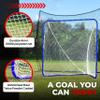 Velocity Official Size 6x6x7' Backyard Lacrosse Practice and Training Goal, Includes 4MM Lacrosse Net, for Youth, Kids, and Adults  Royal Blue Frame, White Net view 3