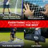 Velocity Official Size 6x6x7' Backyard Lacrosse Practice and Training Goal, Includes 4MM Lacrosse Net, for Youth, Kids, and Adults  Royal Blue Frame, White Net view 4