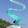 Winged Sirenny Lightweight Worship Poi-Streamer, 98" Silk Poi-ribbon Dance Prop for Praise Dance & Flow Art, with a Poi Rope & Telescopic Rod,Peacock Green Fading view 4