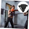 Happyyami Professional Crotch Guard Comfortable Portable Protector for Karate Taekwondo Boxing and Martial Arts Training Durable Pu Material for Adults and Boy Girl Black view 2