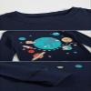 Little bety Boys Soft&Comfortable 4 Pieces Cotton Pjs Star Pajamas Long Sleeve Space Pjs Kids Sleepwear Size 5 Dark Blue&Grey&Peacock Blue view 4