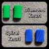 * (Set of 2) Fits UV Button * Ultraview Medium Release Thumb & Finger Attachments (3 Finger (Normal), Beige Tan, 3/4" Spiral Knurl) view 3