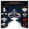 IBDRY LED Head Torch, Super Bright Headlamp 13000 Lumens Rechargeable Headlight,90 Degree Angle Adjustable Led Light Lamp, 8 Modes Waterproof Headtorch for Running,Walking,Camping,Fishing,Hiking view 3