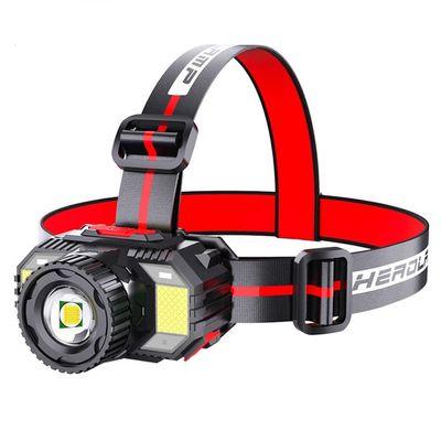 IBDRY LED Bright Headlight Head-Mounted USB Rechargeable Zoom Induction Headlight Outdoor Adventure Camping Torch (Color : White Light)