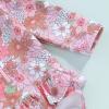 Toddler Baby Girl One Piece Swimsuit Long Sleeve Floral/Tie Dye Bathing Suit Ruffle Swimwear Beachwear 6M-6T (Floral Pink, 3-4 Years) view 4