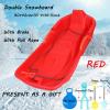 Winter Two-Person, Two-Seater Sledges, Children's Fun Sledges, Sledges with Brakes and Pulling Ropes, Plastic High-Backed Sledges view 2