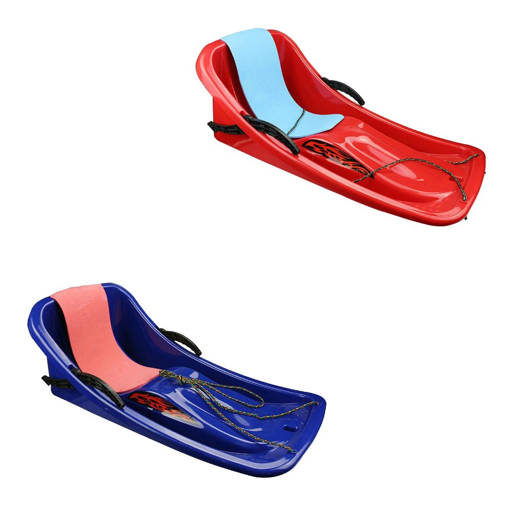 Double Handle Children's Sled, Winter Sled, Frost-Resistant Wear Sled, Thickened Plastic Sled, Sled with Pull Rope
