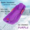 Winter Two-Person, Two-Seater Sledges, Children's Fun Sledges, Sledges with Brakes and Pulling Ropes, Plastic High-Backed Sledges view 2