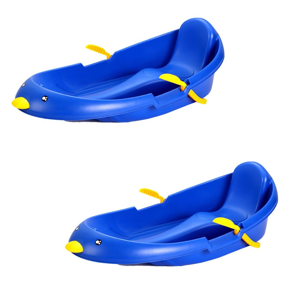 Children's Skis, Plastic Sledges with Backrests, Thickened Wear-Resistant Sledges, Winter Sledges