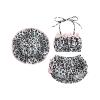 Baby Girls Swimsuit Bikinii Sets Sleeveless Tank Tops+Swim Shorts+Sun Hat Infant Girl Bathing Suit Beachwear (D-Leopard Print, 12-18 Months) view 1