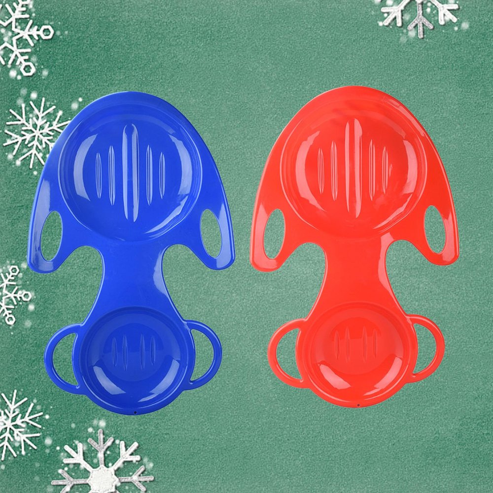 Winter Two-Person Sledges, Children's Two-Seater Sledges, Thickened Flying Fish Sledges, Wear-Resistant Skis