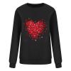 DOLKFU warehouse amazon warehouse deals happy valentines day shirts women Valentines Day Shirts For Women Fashion Love Heart Graphic Pullover Loose Long Sleeve Casual Sweatshirts Black S view 3