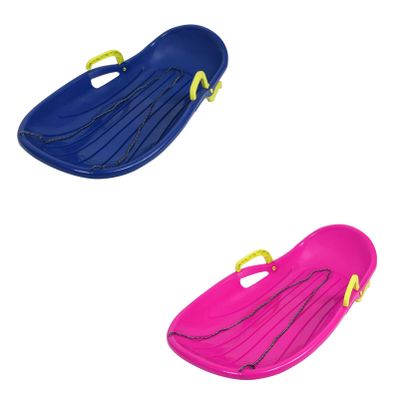 Winter Tandem Sledges, Frost-Resistant Fun Sledges, Thickened Plastic Sledges, Sledges with Brakes and Pull Ropes