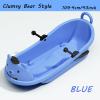 Children's Cartoon Bear Sledge, Plastic Winter Sledge, Sledge with 2 Handles and Pull Rope, Thick Wear-Resistant Sledge view 2