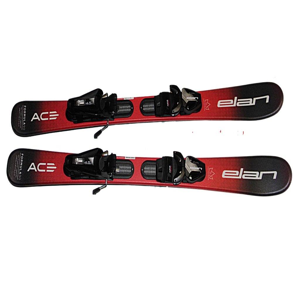 Elan Kids skis 90cm ELAN Ace Formula red with EL4.5 GW System Size Adjustable bindings on Track on skis