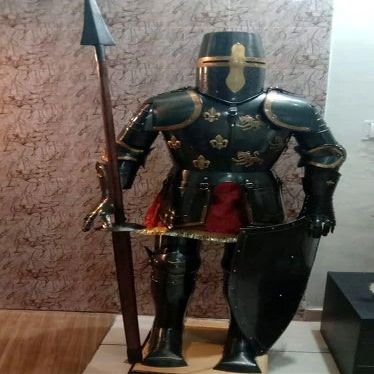 Full Size Knights Templar Suit Of Armour Medieval Armor Suit Solid Steel With Complete Stand - Roman Fighter Crusader Medieval Armor Suit