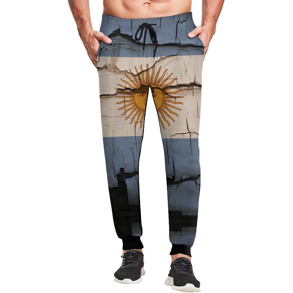 Zakqeik Mens Pants Lightweight Sweatpants Argentina Flag Casual Jogger Pants Soft Sports Pants for Running Workout 2XL