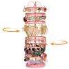 17Dec 6 Tier Rotating Jewelry Organizer Stand, 230 Holes Earring Holder Organizer for Women Girls, Spinning Earring Tree with Ring Holder, Wide Base for Bracelets Watches Lipstick view 1