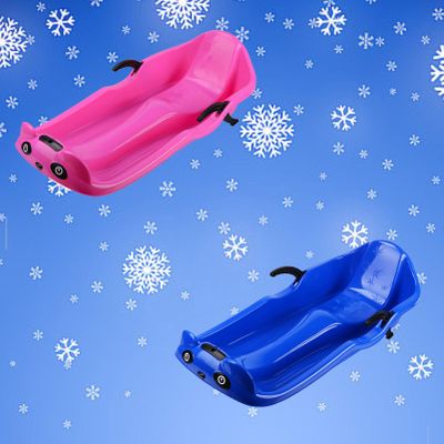 Winter Sledges, Two-Person Padded Sledges, Children's Sledges, Frost-Resistant and Wear-Resistant Sledges, Sledges with Pull Ropes