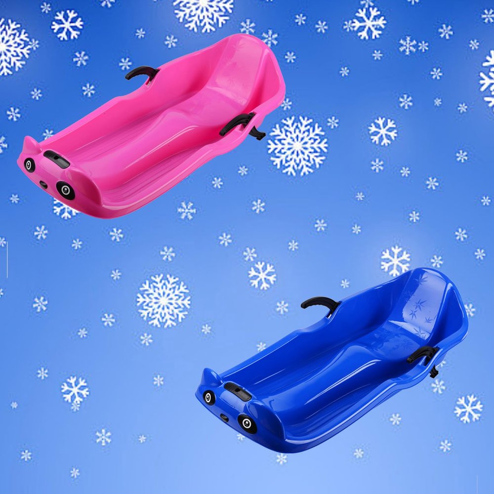 Winter Sledges, Two-Person Padded Sledges, Children's Sledges, Frost-Resistant and Wear-Resistant Sledges, Sledges with Pull Ropes