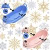 Cartoon Bear Sled, Children's Sled with Wheels, Sled with Big Backrest, Plastic Sled, Thickened Wear Sled view 1