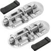 2PCS Boat Door Lock Latch, 316 Stainless Steel Long Locker Door Lock Latch Heavy Duty Marine Slide Lock Barrel Bolt Clasp for Boat Windows/Doors/Hatches/Cabinet (90mm / 3.5in) view 1