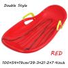 Winter Tandem Sledges, Thickened Plastic Sledges, Children's Sledges, Sledges with Brakes and Pull Ropes view 2