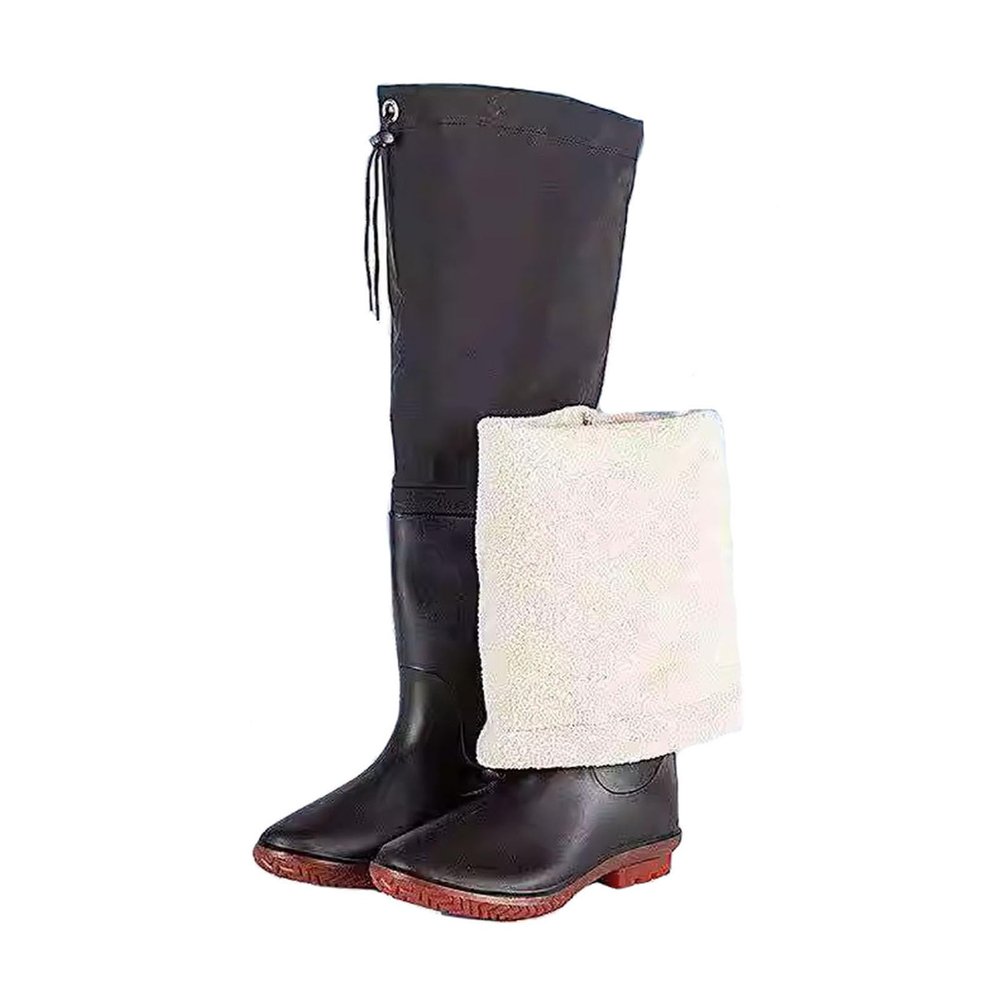JCWGLY Hip Waders Winter Warm Fishing Wading Boots for Men, PVC Waterproof Hip Waders with Boots, Anti Slip and Durable (Color : Black, Size : 7.5)