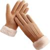 BKEKM Winter Gloves Fleece Suede Cycling Gloves Touch Screen Mittens Gloves Soft Fur Lined Ski Gloves for Men Wome Thermal Glove view 1