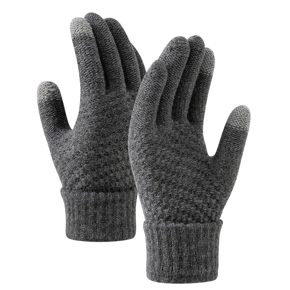 BKEKM Gloves Touch Screen Winter Gloves 1 Pair Cycling Gloves Thick Touch Mittens Gloves Windproof Anti-Slip Fashion Knit Gloves
