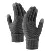 BKEKM Gloves Touch Screen Winter Gloves 1 Pair Cycling Gloves Thick Touch Mittens Gloves Windproof Anti-Slip Fashion Knit Gloves view 1
