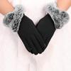 BKEKM Winter Gloves Velvet Thick Cycling Gloves Touchscreen Mittens Gloves Plush Cuff Gloves for Men Women Outdoor Warm Gloves view 2